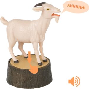 Wise Friends Screaming Goat Figurine Book Desktop Goat Statue